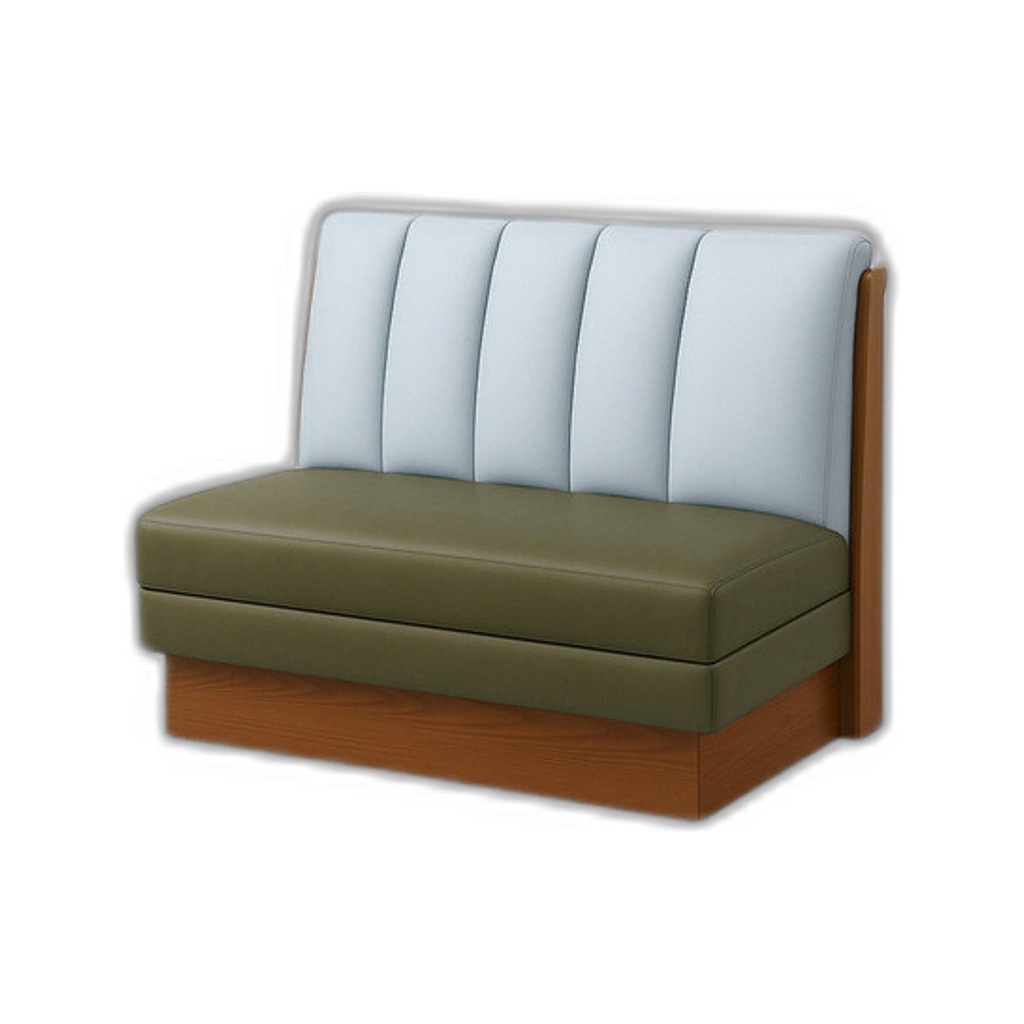 [QS-BOOTH-SGL-PREMIUM] Grandview Single Booth 48" — Channel-Back Premium, Wood Post